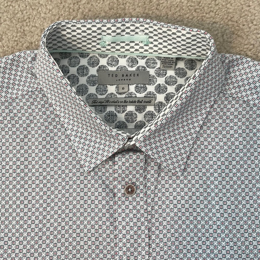 Ted Baker London Mens Short Sleeved Button Down Shirt Size 6 - Picture 3 of 11